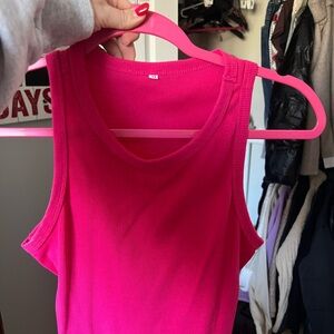 Vibrant Pink Sleeveless Top